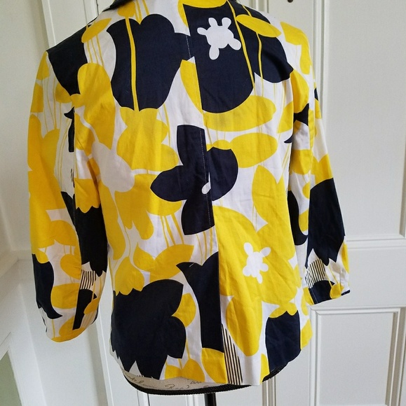 SOLD Erin London yellow, navy & white blazer - Picture 6 of 7